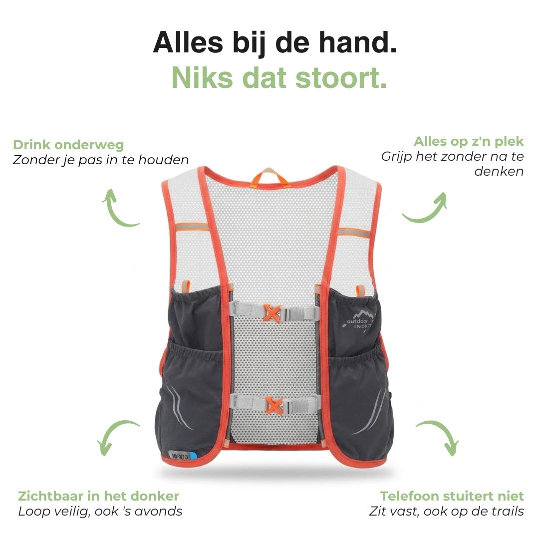 Trailrunvest - Inclusief 2 Soft Flasks - Hardlopen