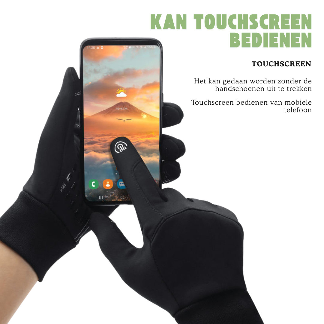 Heren Winterhandschoenen – Fleece Gevoerd – Touchscreen