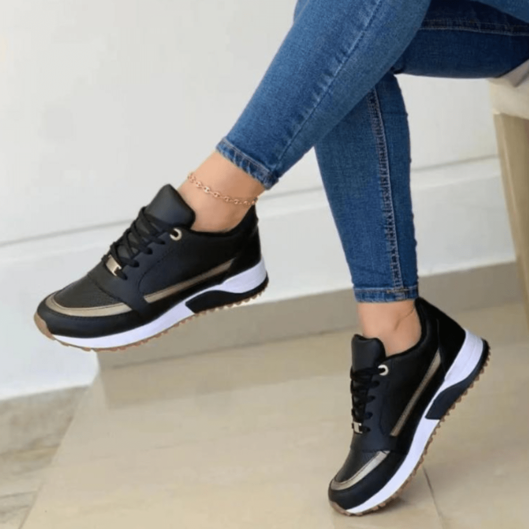 Image of Dames Platform Sneakers met Veters