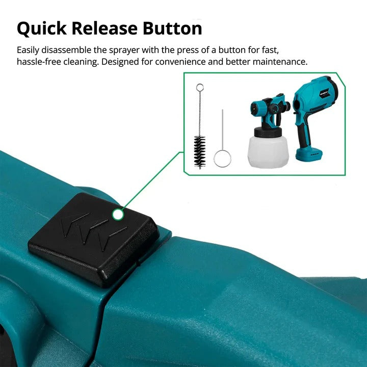 Large Area Coverage with Cordless Electric Paint Sprayer and Adjustable Spray Control