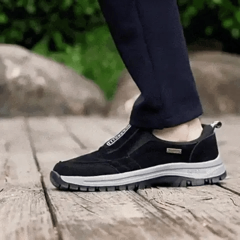 "Orion™ orthopedische suède wandelschoenen heren, ergonomische inlegzolen, luxe blauwe uitstraling, lichtgewicht en comfortab