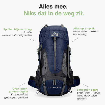 OutdoorHaven - 60L Backpack - Waterdicht