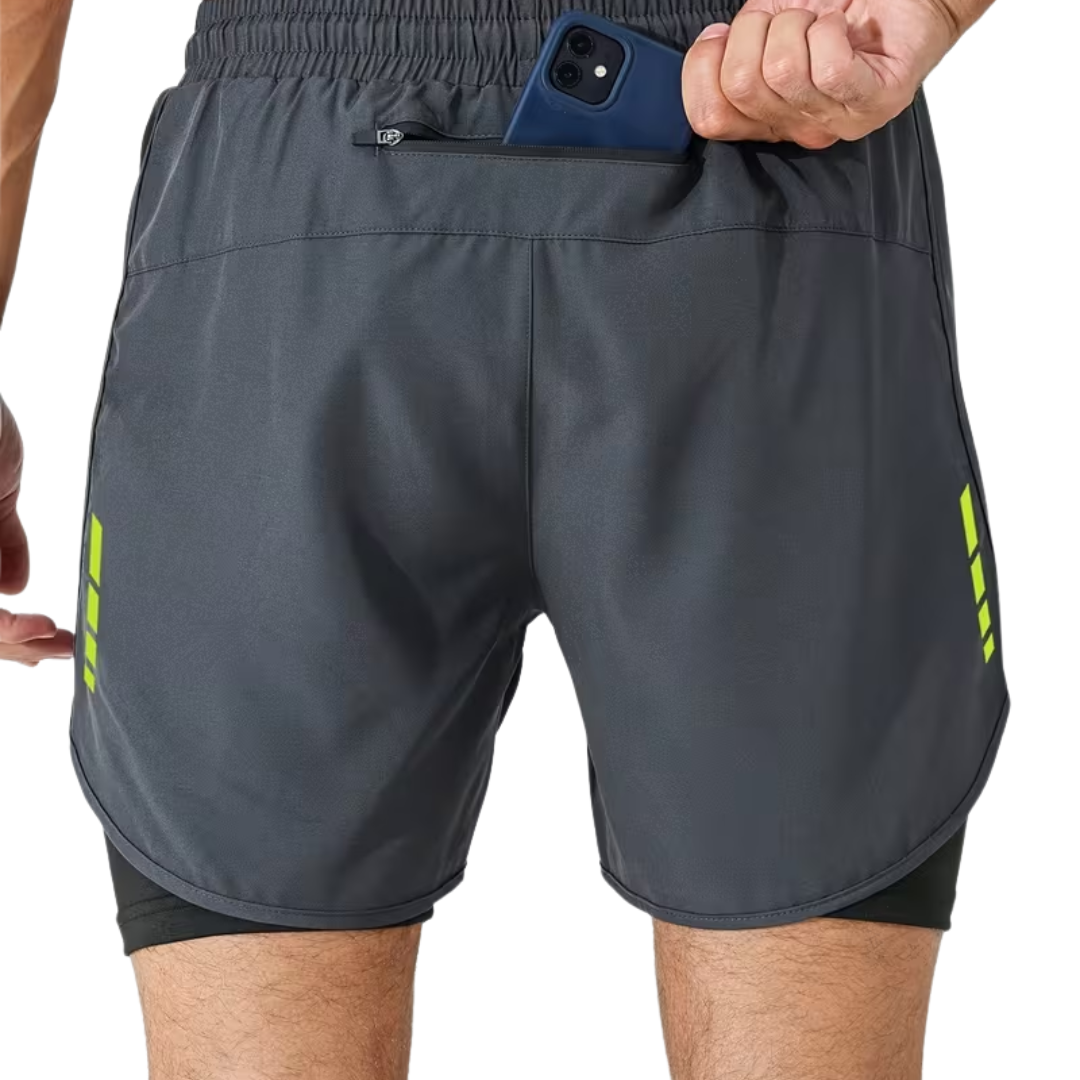 Heren Korte Sport Broek – Binnenbroek - Telefoonzak