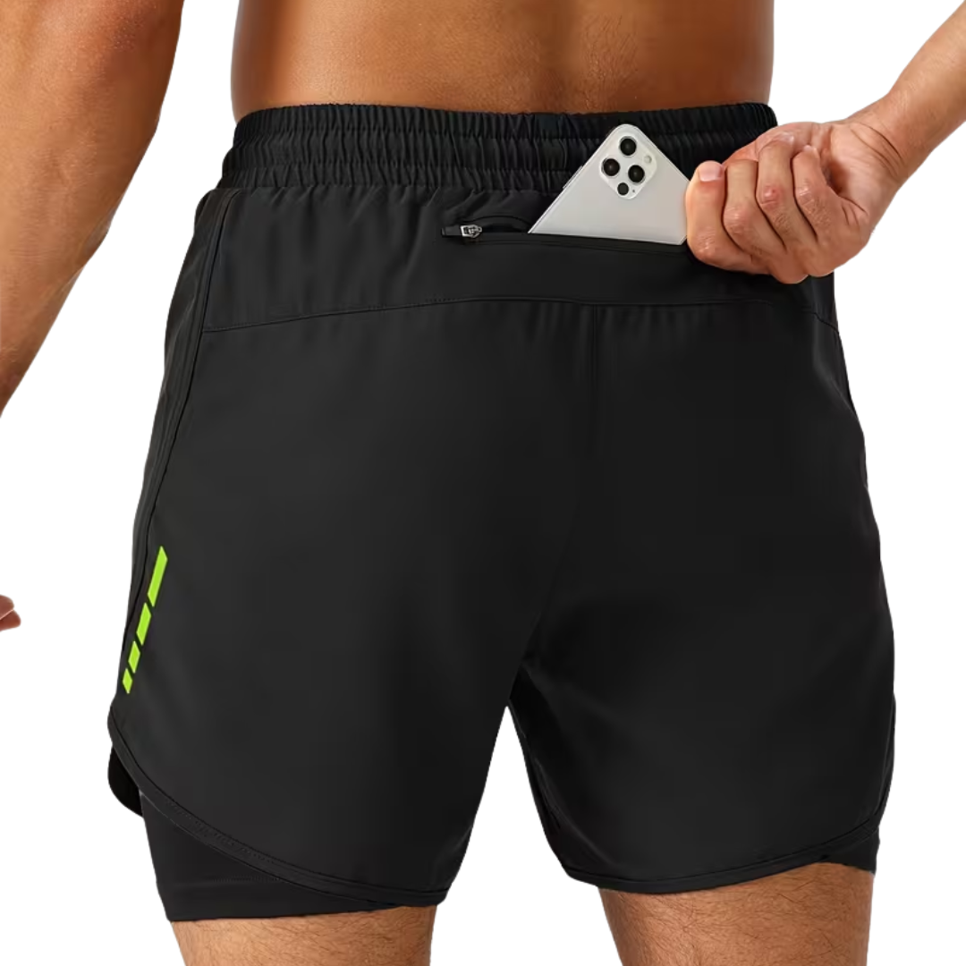 Heren Korte Sport Broek – Binnenbroek - Telefoonzak