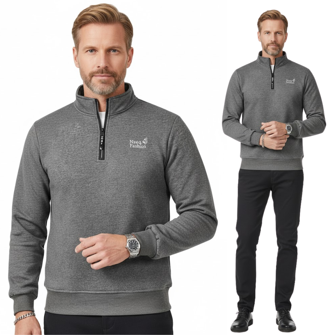 Heren Fleece Sweatshirt – Warm Gevoerd – Winter