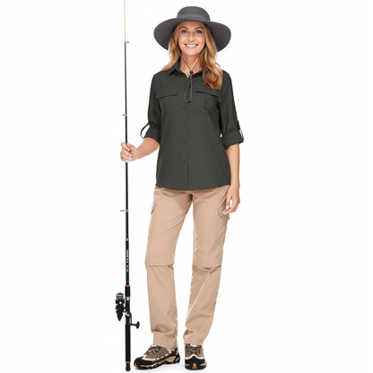 Dames Outdoor Wandelshirt – Ademend – Sneldrogend