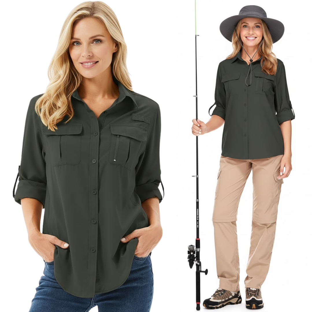 Dames Outdoor Wandelshirt – Ademend – Sneldrogend