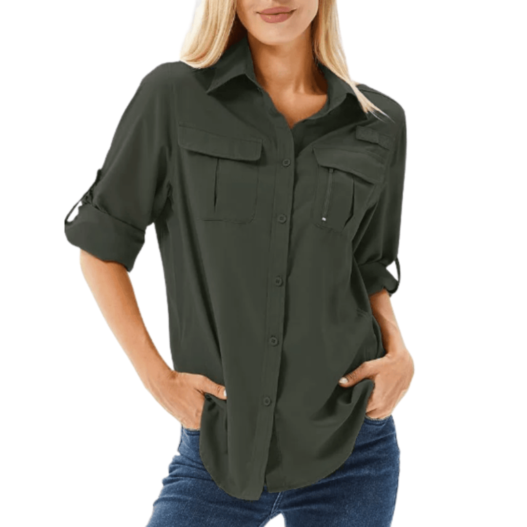 Dames Outdoor Wandelshirt – Ademend – Sneldrogend