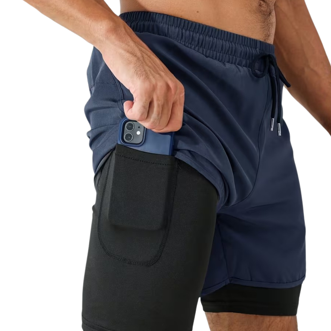 Heren Korte Sport Broek – Binnenbroek - Telefoonzak