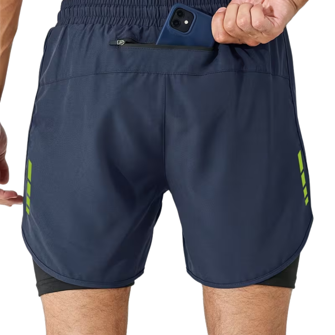 Heren Korte Sport Broek – Binnenbroek - Telefoonzak