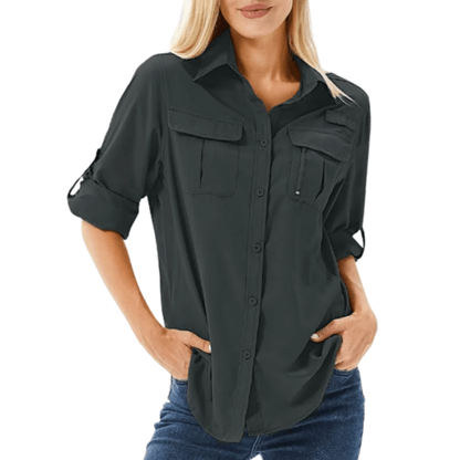Dames Outdoor Wandelshirt – Ademend – Sneldrogend
