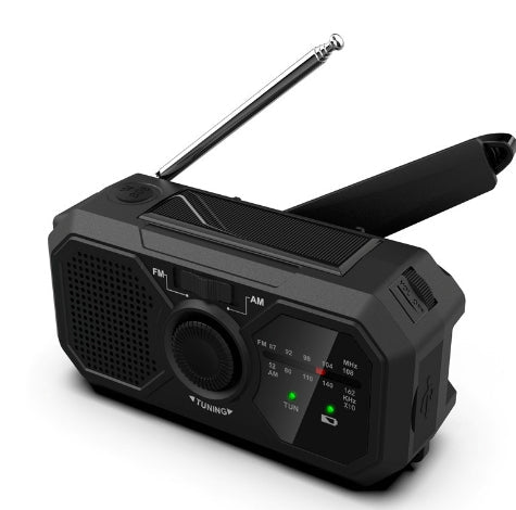 Draagbare Noodradio - Solar Opwindbaar - Radio op Batterij