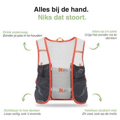 Trailrunvest - Inclusief 2 Soft Flasks - Hardlopen