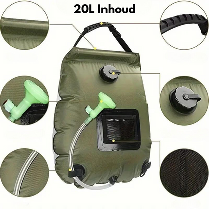 Camping Douche - 20L - Verwarmd - OutdoorHavenNL