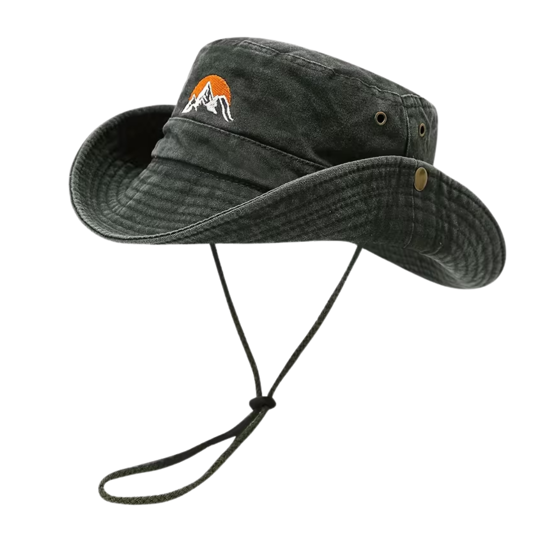 Outdoor Bucket Hat - Gewassen Katoen Brede Rand - Kinlint Zonnehoed