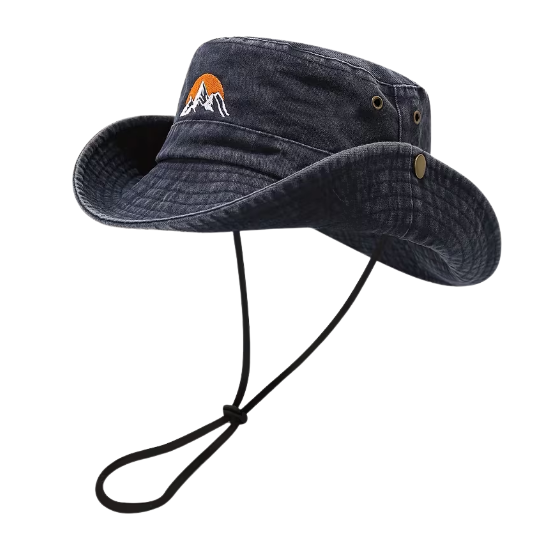Outdoor Bucket Hat - Gewassen Katoen Brede Rand - Kinlint Zonnehoed