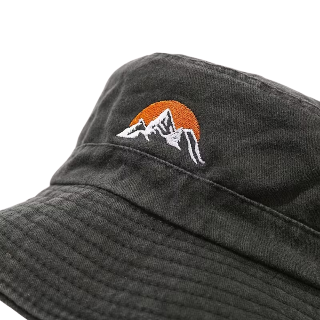 Outdoor Bucket Hat - Gewassen Katoen Brede Rand - Kinlint Zonnehoed