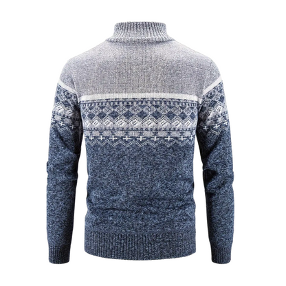 Heren Sweatshirt – Gebreid – Geometrisch Patroon
