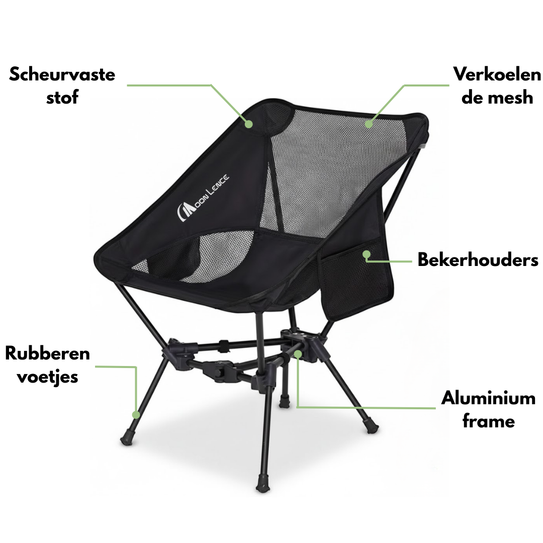 Draagbare Campingstoel – Ultralicht – Compact Opvouwbaar