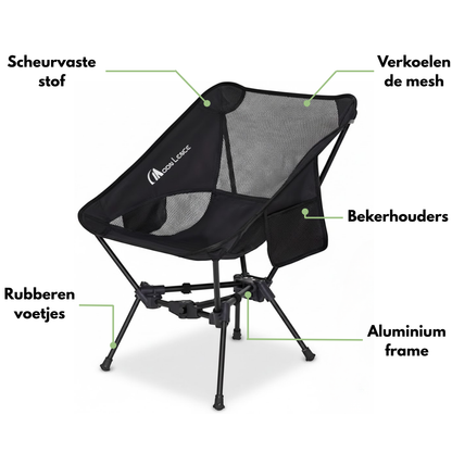 Draagbare Campingstoel – Ultralicht – Compact Opvouwbaar