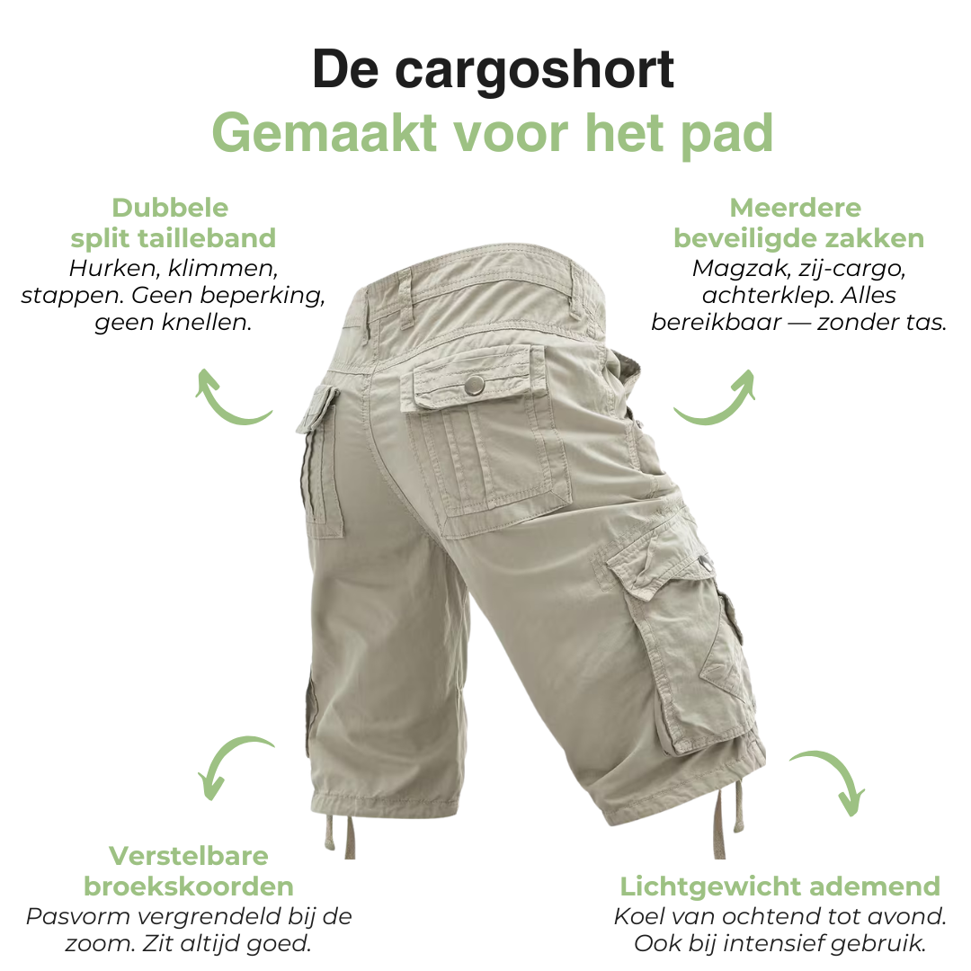 Heren Cargo Shorts - Multi-Pocket - Tactisch Ademend