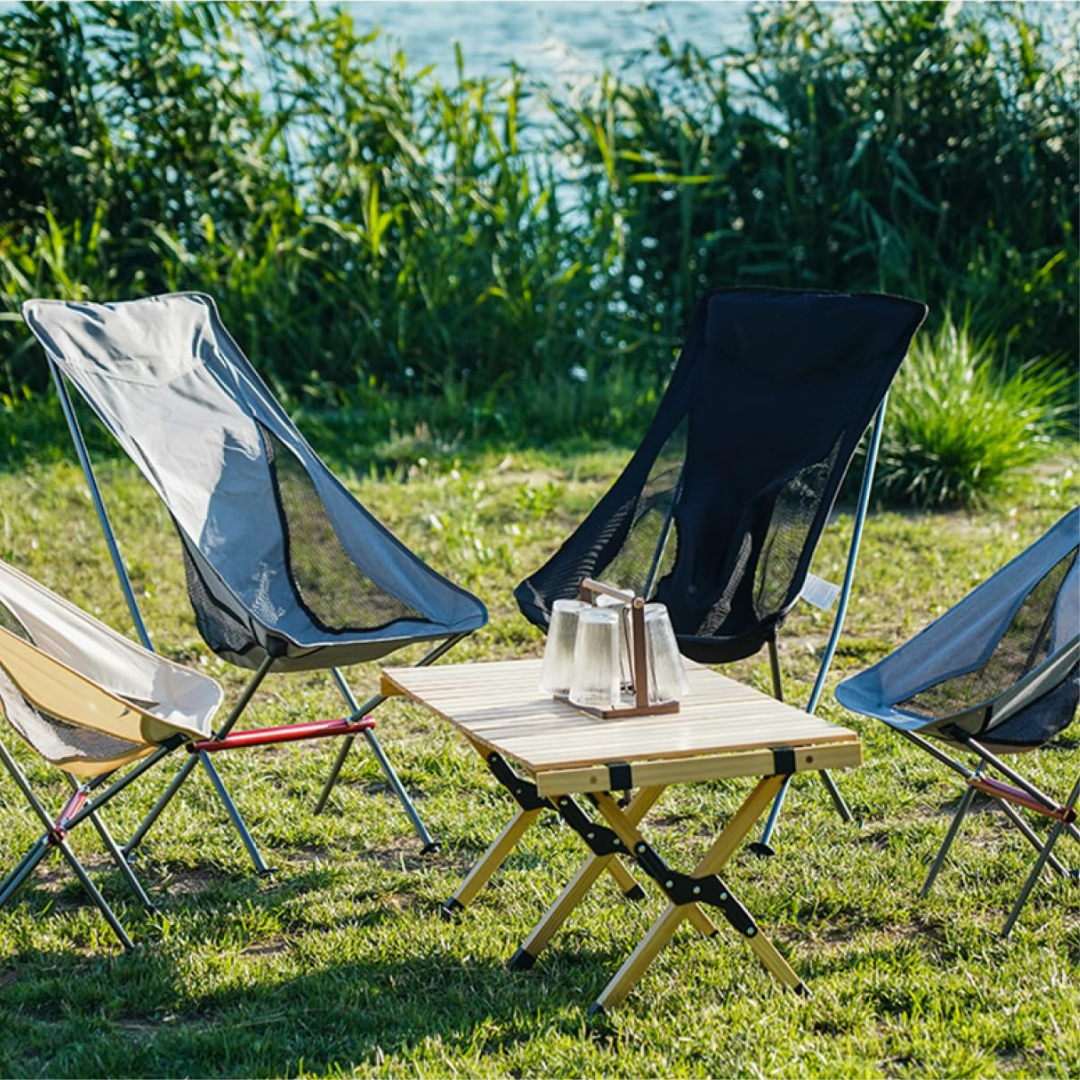 Ultralichte Opvouwbare Campingstoel - Hoge Rug Draagbare Buitenstoel