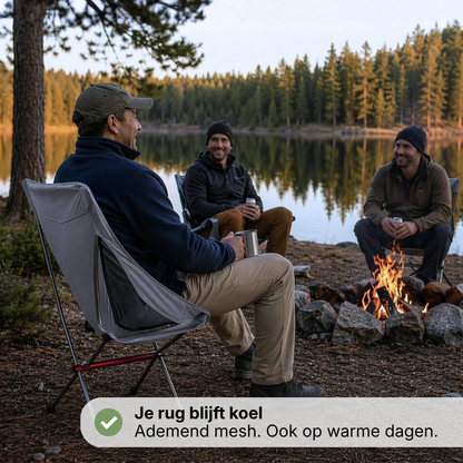 Ultralichte Opvouwbare Campingstoel - Hoge Rug Draagbare Buitenstoel