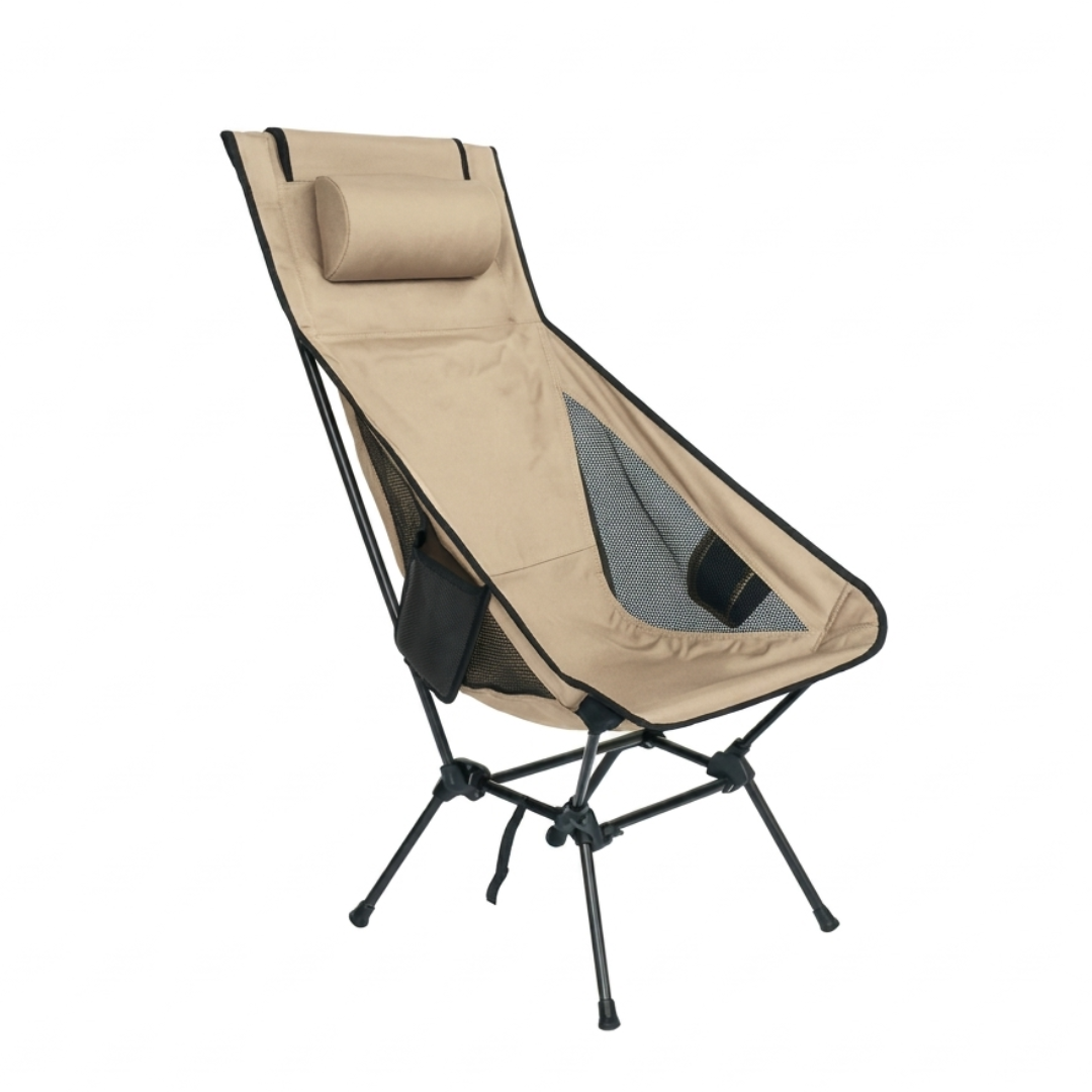 Opvouwbare Campingstoel - Hoge Rug Hoofdsteun - Lichtgewicht