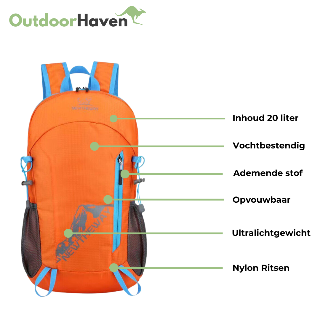 20L Opvouwbare Rugzak - Outdoor - OutdoorHavenNL