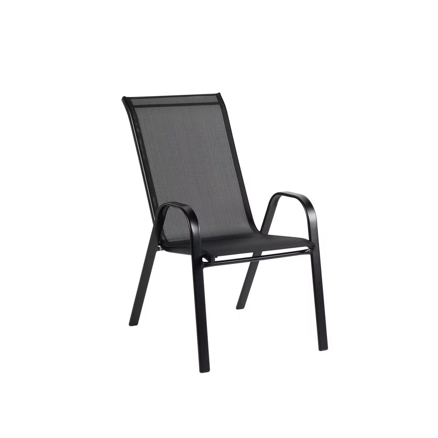 Kara Dining Set, Seating for 6 with Glass Top Table & Black Chairs