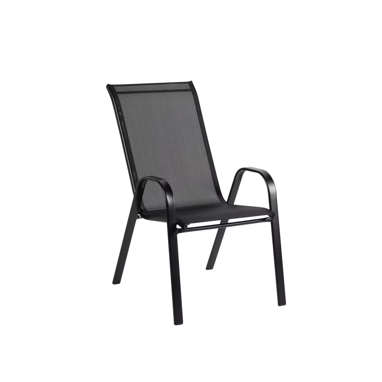 Kara Dining Set, Seating for 6 with Glass Top Table & Black Chairs
