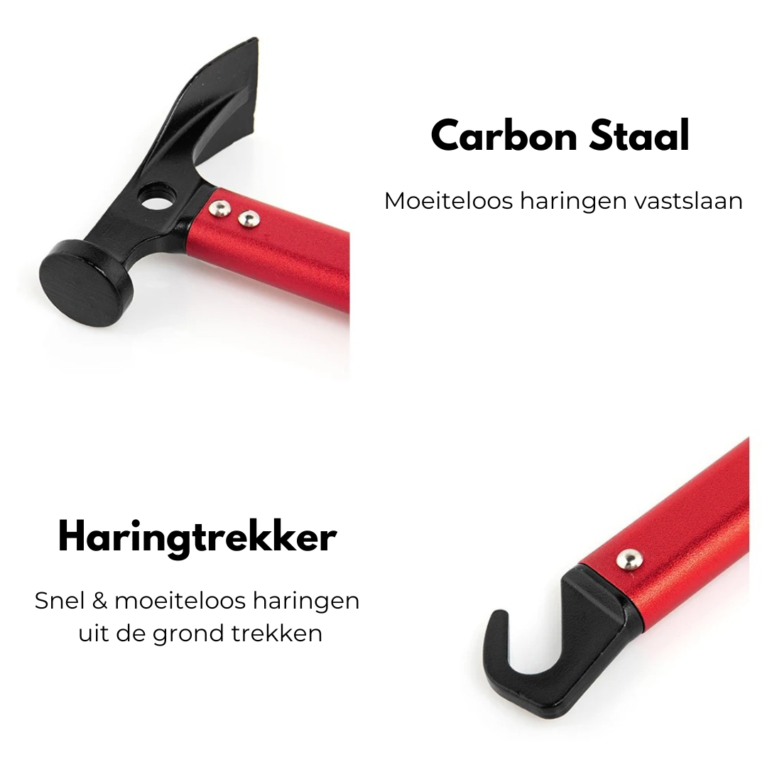 Campinghamer met haak - Tenthamer - OutdoorHavenNL
