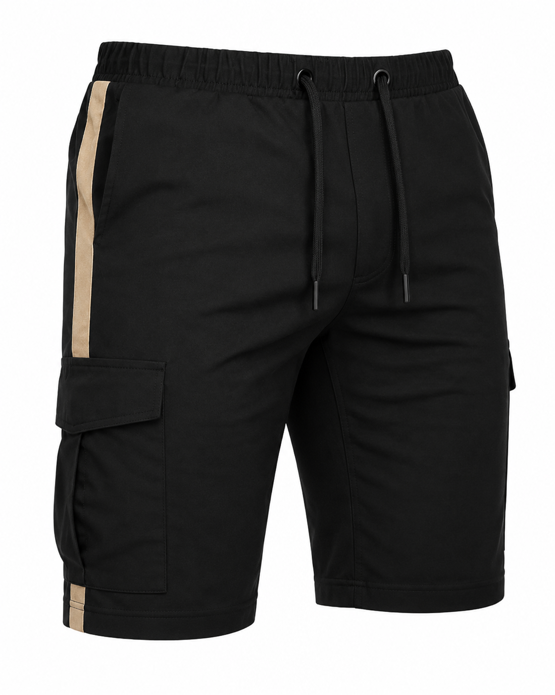 Heren Cargo Shorts Multi-Pocket - Contrast Streep Casual Outdoor - Elastische Taille
