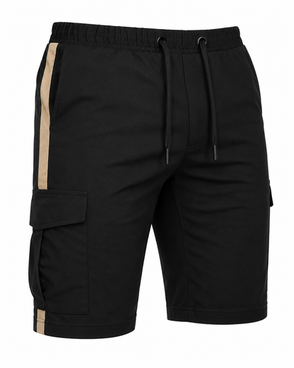 Heren Cargo Shorts Multi-Pocket - Contrast Streep Casual Outdoor - Elastische Taille