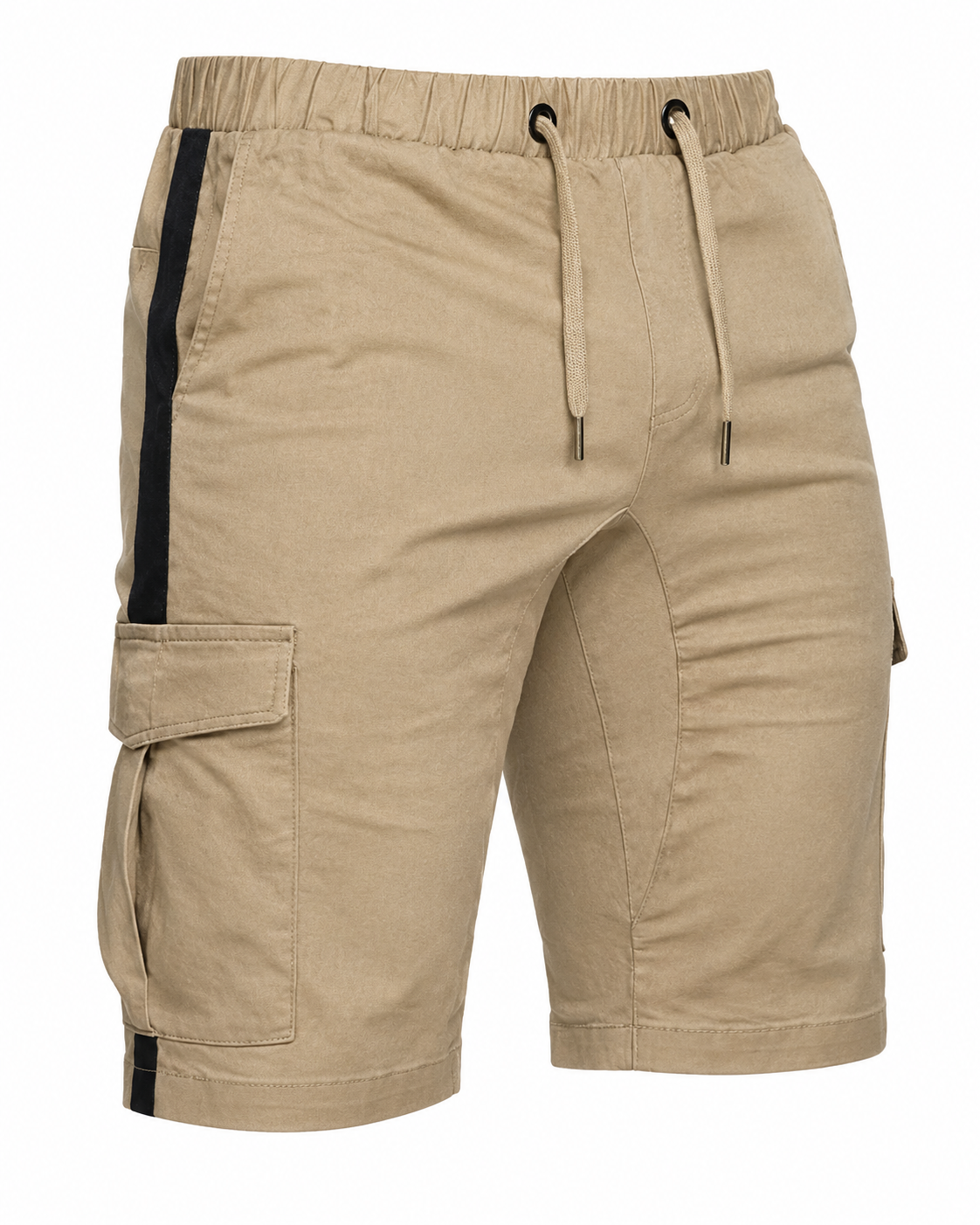 Heren Cargo Shorts Multi-Pocket - Contrast Streep Casual Outdoor - Elastische Taille