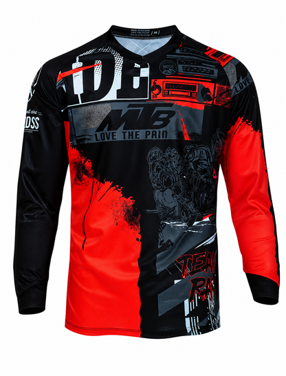 MTB Downhill Jersey Lange Mouw - Ademend Mesh Mountainbike Shirt - Racing