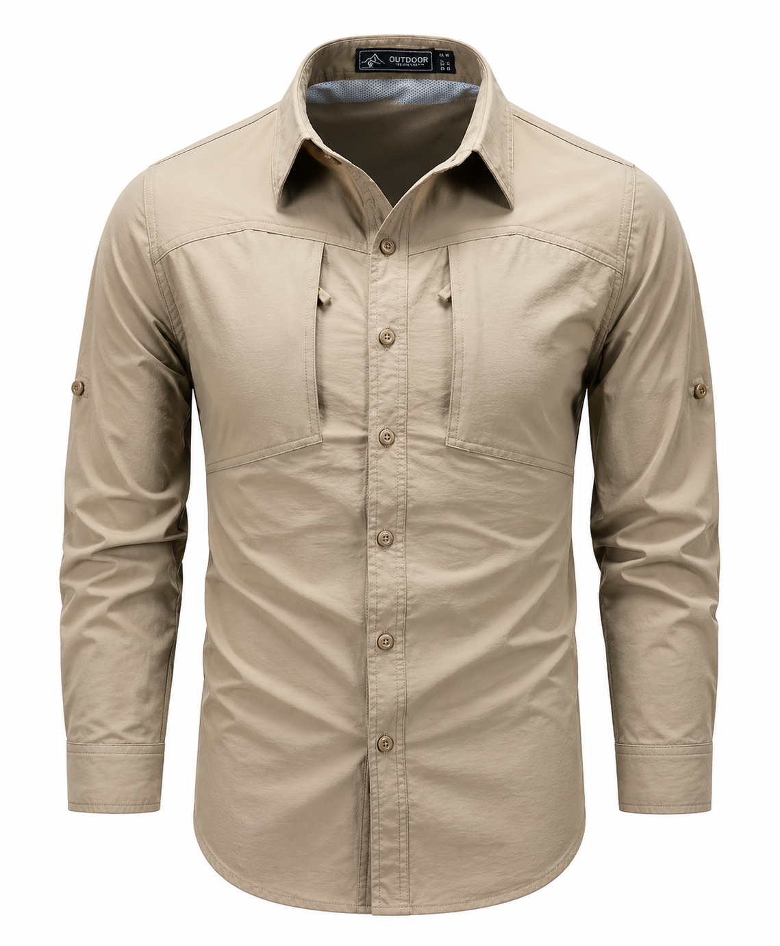 Heren Outdoor Shirt - Ademend Sneldrogend - Lange Mouw Wandelen
