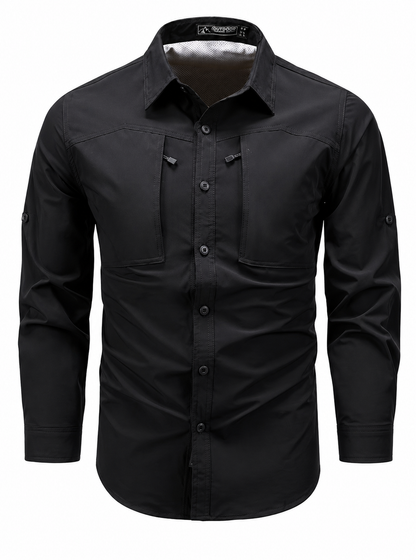 Heren Outdoor Shirt - Ademend Sneldrogend - Lange Mouw Wandelen