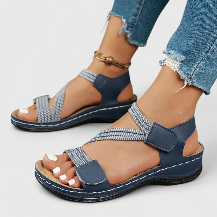 Dames sandalen | Comfortsandalen met gevlochten banden