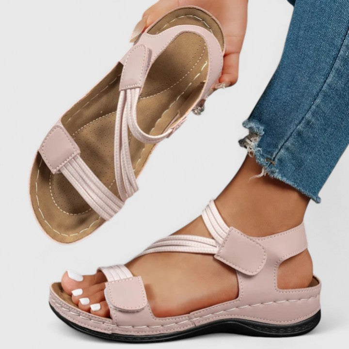 Dames sandalen | Comfortsandalen met gevlochten banden
