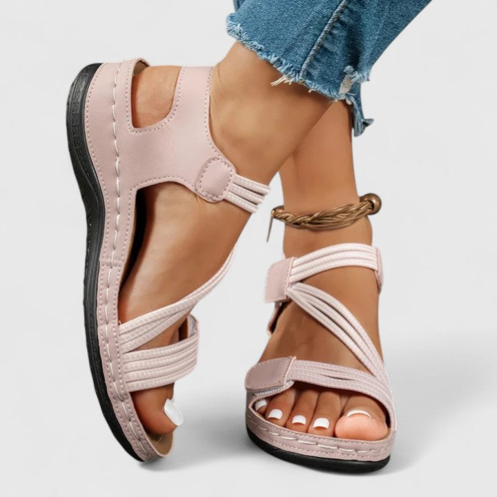 Dames sandalen | Comfortsandalen met gevlochten banden