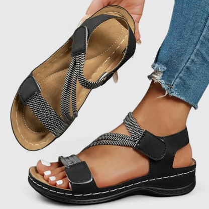 Dames sandalen | Comfortsandalen met gevlochten banden