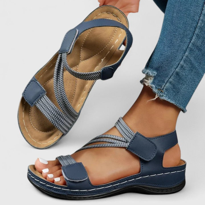 Dames sandalen | Comfortsandalen met gevlochten banden