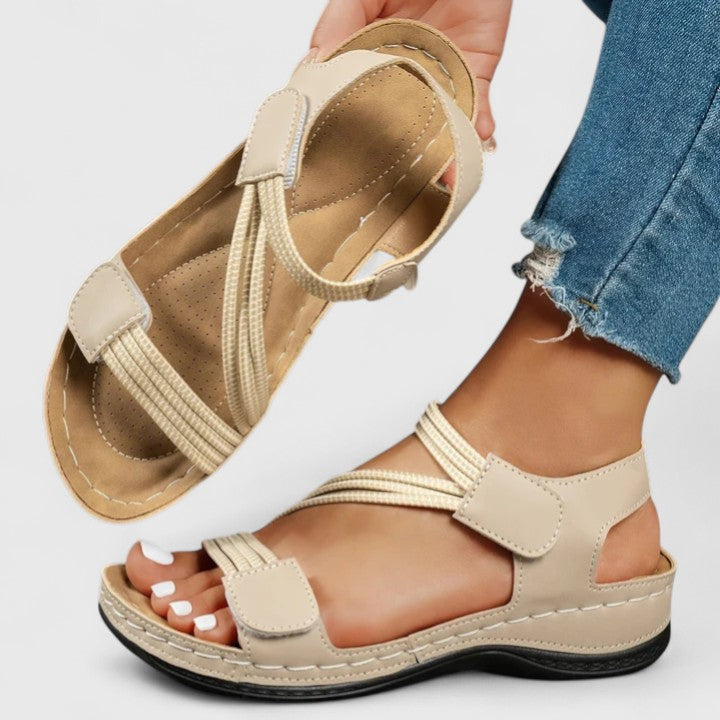 Dames sandalen | Comfortsandalen met gevlochten banden