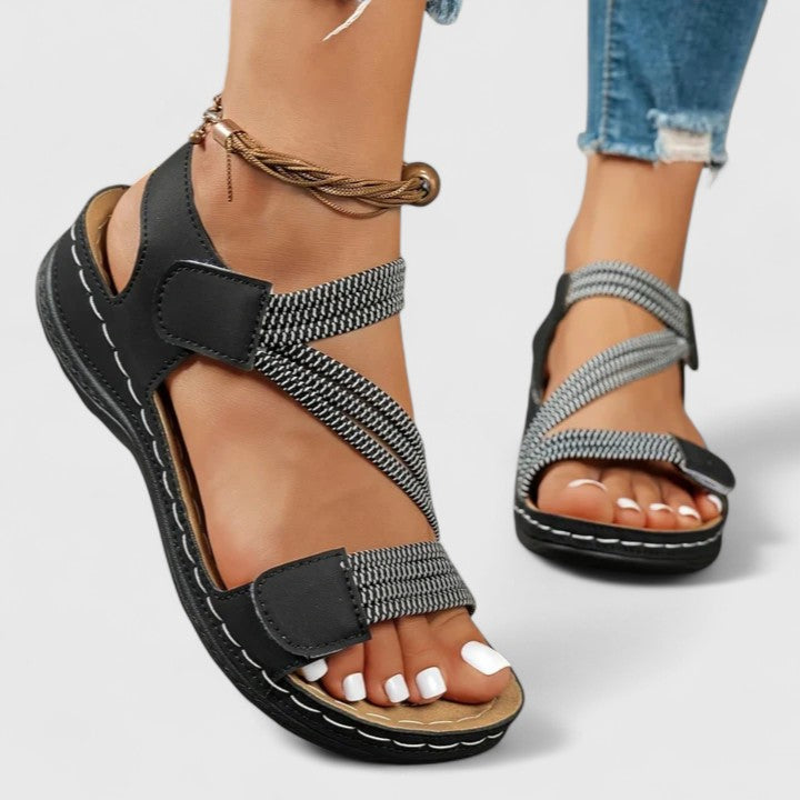 Dames sandalen | Comfortsandalen met gevlochten banden