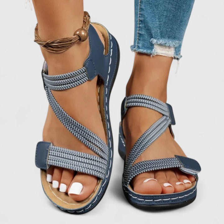 Dames sandalen | Comfortsandalen met gevlochten banden