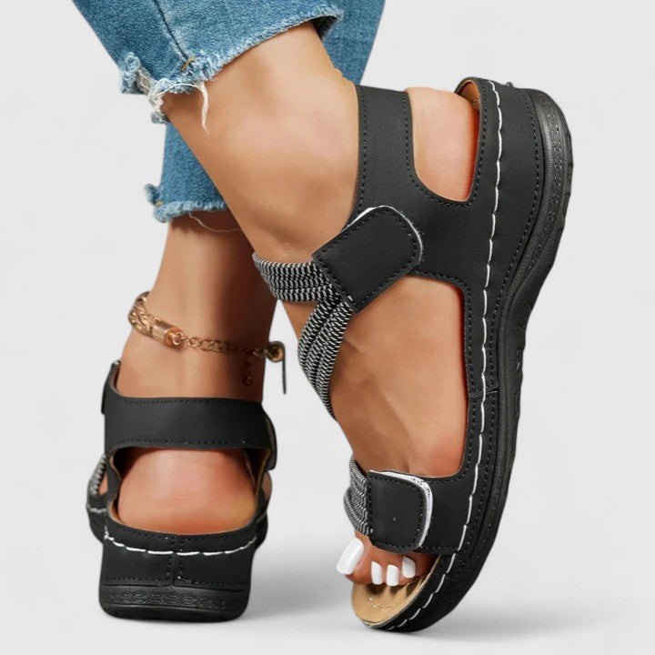Dames sandalen | Comfortsandalen met gevlochten banden
