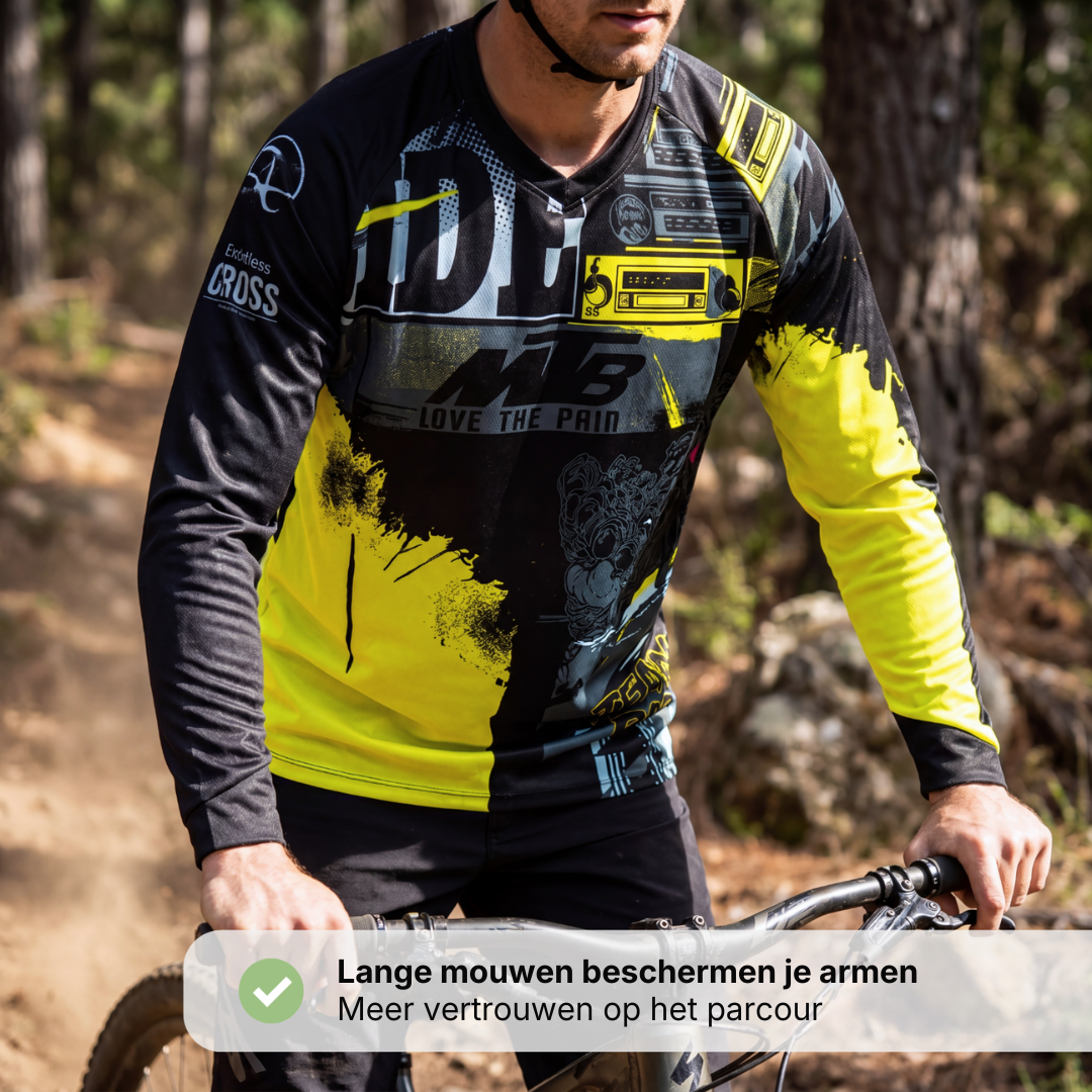 MTB Downhill Jersey Lange Mouw - Ademend Mesh Mountainbike Shirt - Racing
