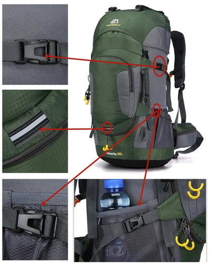 OutdoorHaven - 60L Backpack - Waterdicht - OutdoorHavenNL