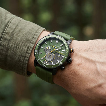 Horloge heren | Sport chronograaf met siliconen band Chronex